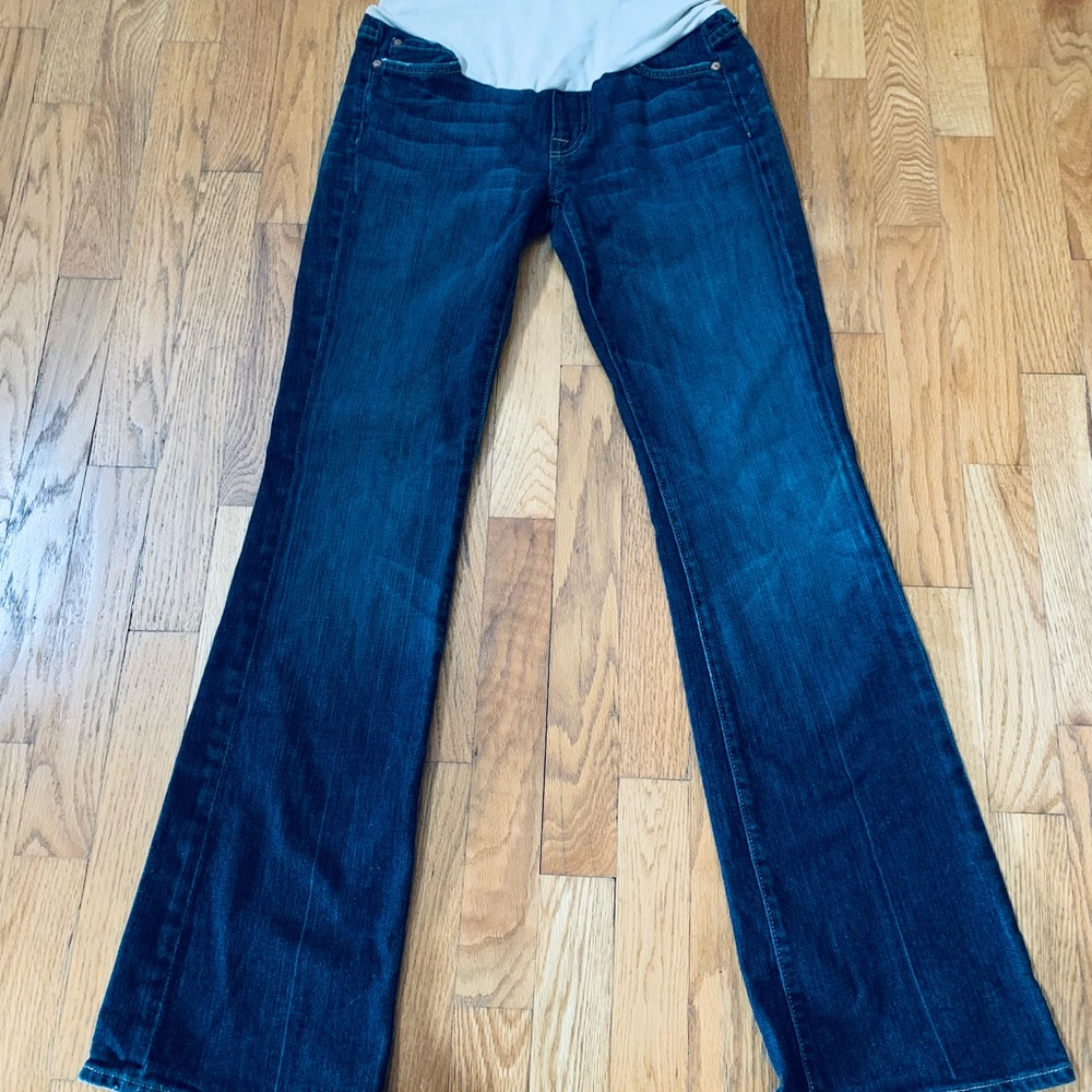 7 For All Mankind Maternity Jeans Sz 27 Purchased at A Pea in Pod Maternity$200+